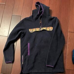 Patagonia Kids Jacket with Purple Trim and Patterned Accent